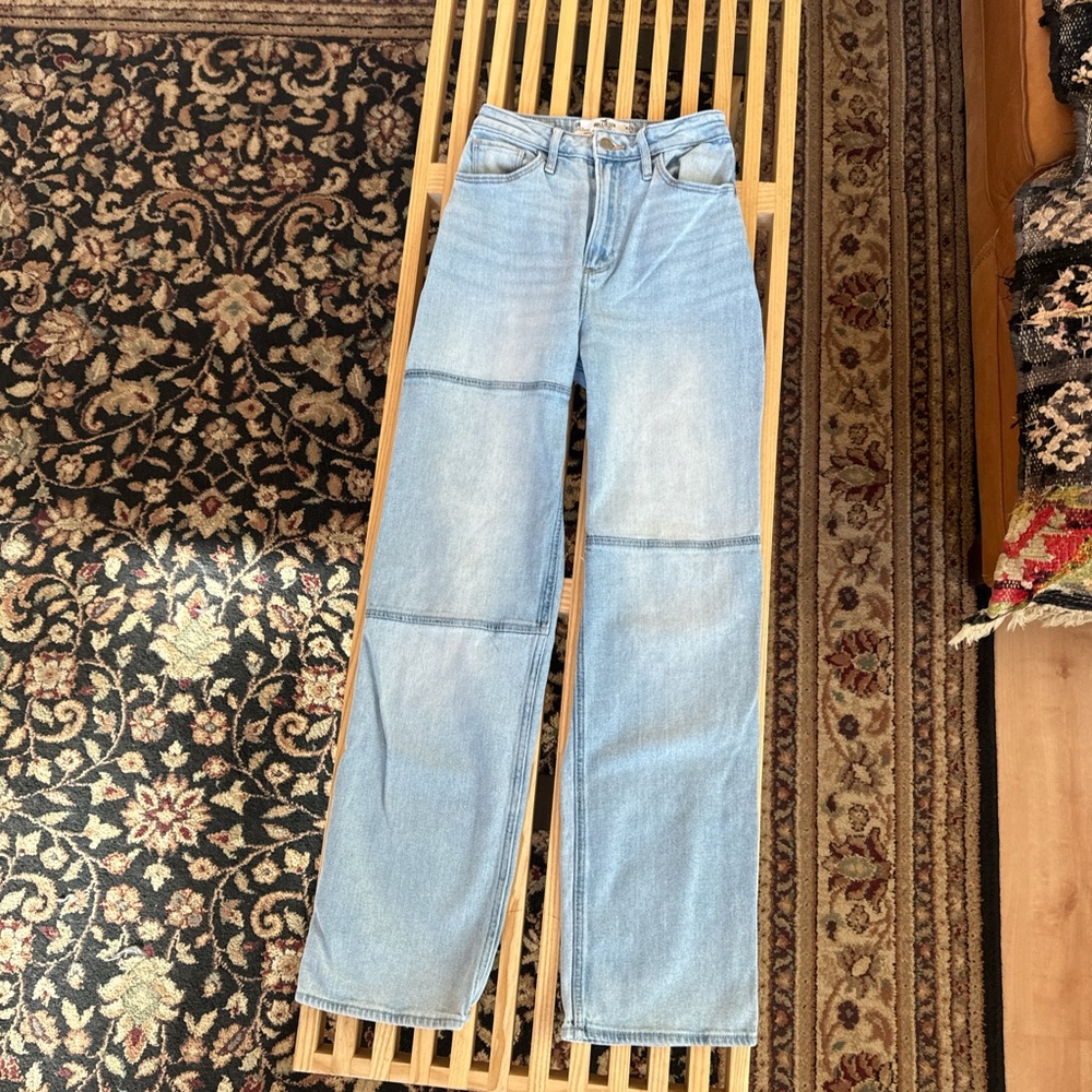 Hollister Co. High waisted Patchwork denim.